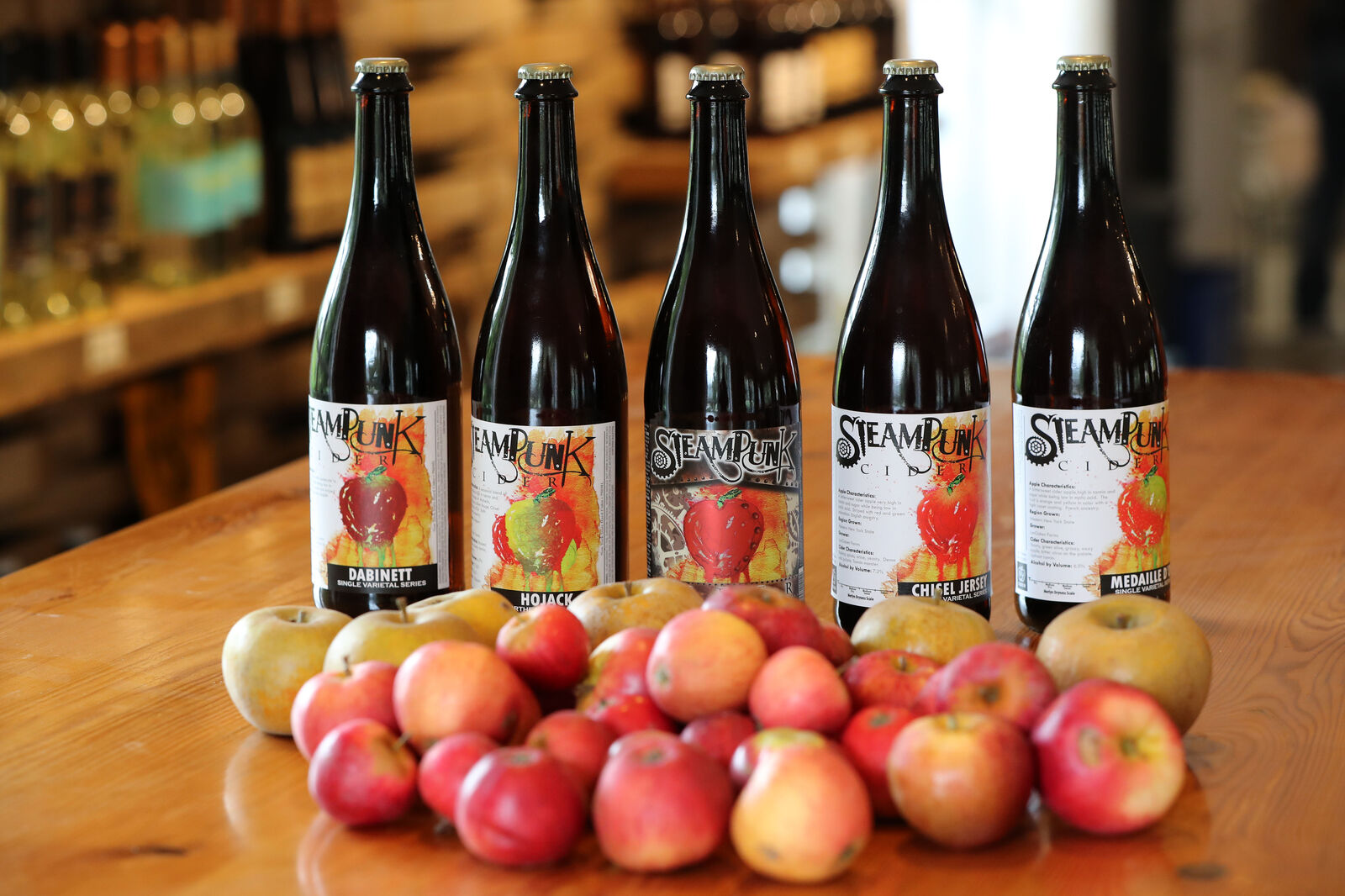 Cider made from single apple cultivars, only at Leonard Oakes